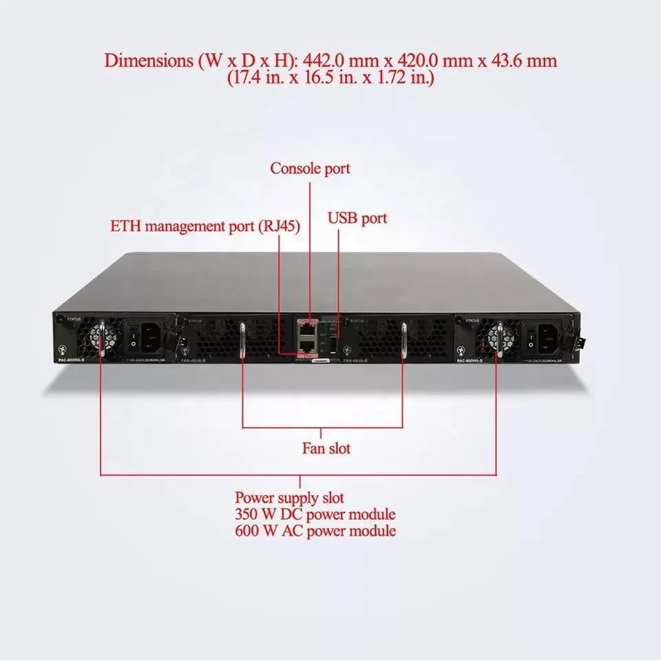 CE6880-24s4q2cq-Ei CE6800 Series 24-Port 10ge SFP+, 4-Port 40ge Qsfp+, 2-Port 100ge Qsfp28 Data Center Switch for H W